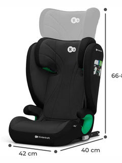 Kinderkraft Junior Fix 2 i-Size Car Booster Child Seat ISOFIX, 3-12Y Black Kinderkraft Mama's Joy