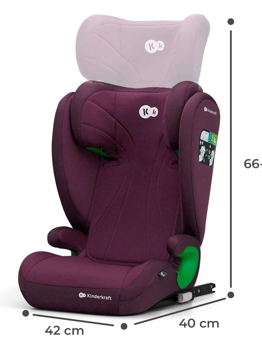 Kinderkraft Junior Fix 2 i-Size Car Booster Child Seat ISOFIX 3-12Y Cherry Pearl Kinderkraft Mama's Joy