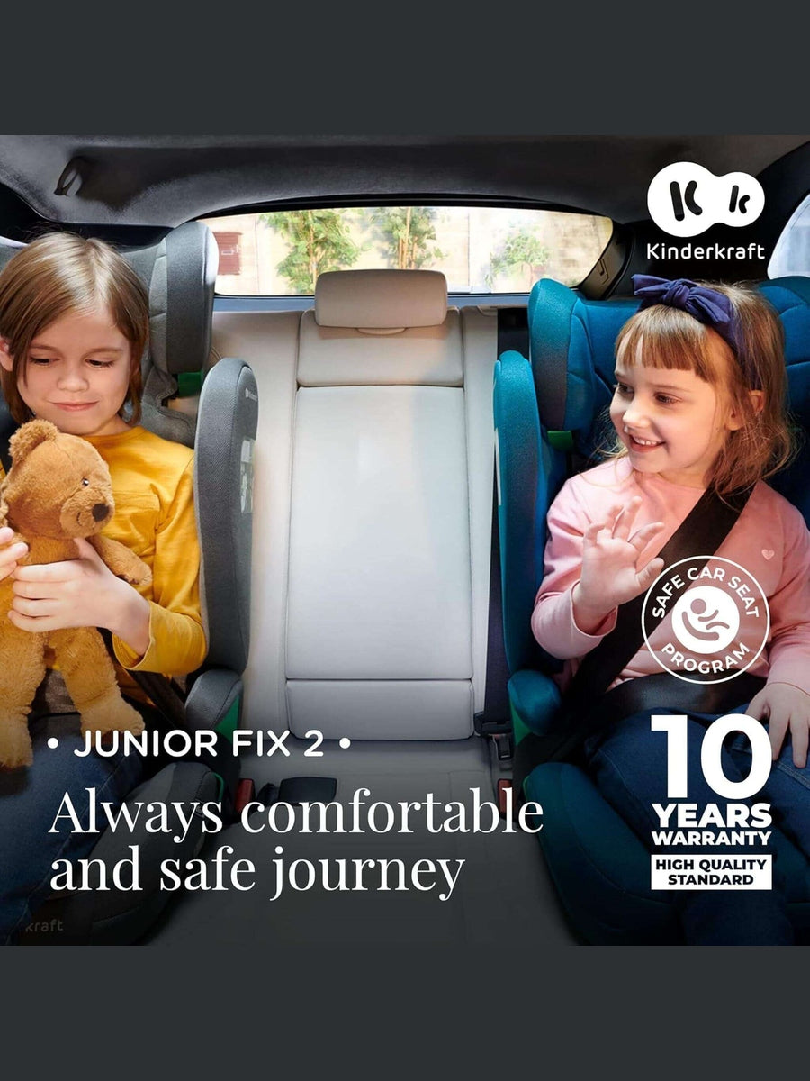 Kinderkraft Junior Fix 2 i-Size Car Booster Child Seat ISOFIX, 3-12Y Black Kinderkraft Mama's Joy