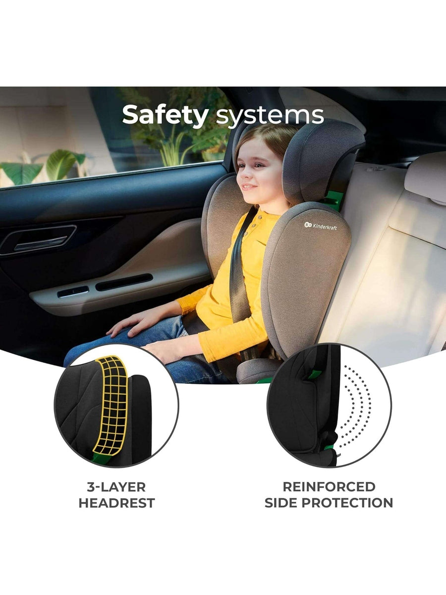 Kinderkraft Junior Fix 2 i-Size Car Booster Child Seat ISOFIX, 3-12Y Black Kinderkraft Mama's Joy