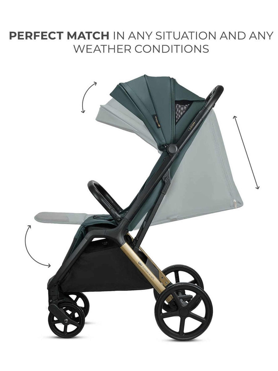 Kinderkraft Loom Stroller – Jade Green | Lightweight, Foldable Pushchair for Birth to 22kg Kinderkraft Mama's Joy