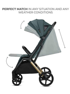 Kinderkraft Loom Stroller – Jade Green | Lightweight, Foldable Pushchair for Birth to 22kg Kinderkraft Mama's Joy