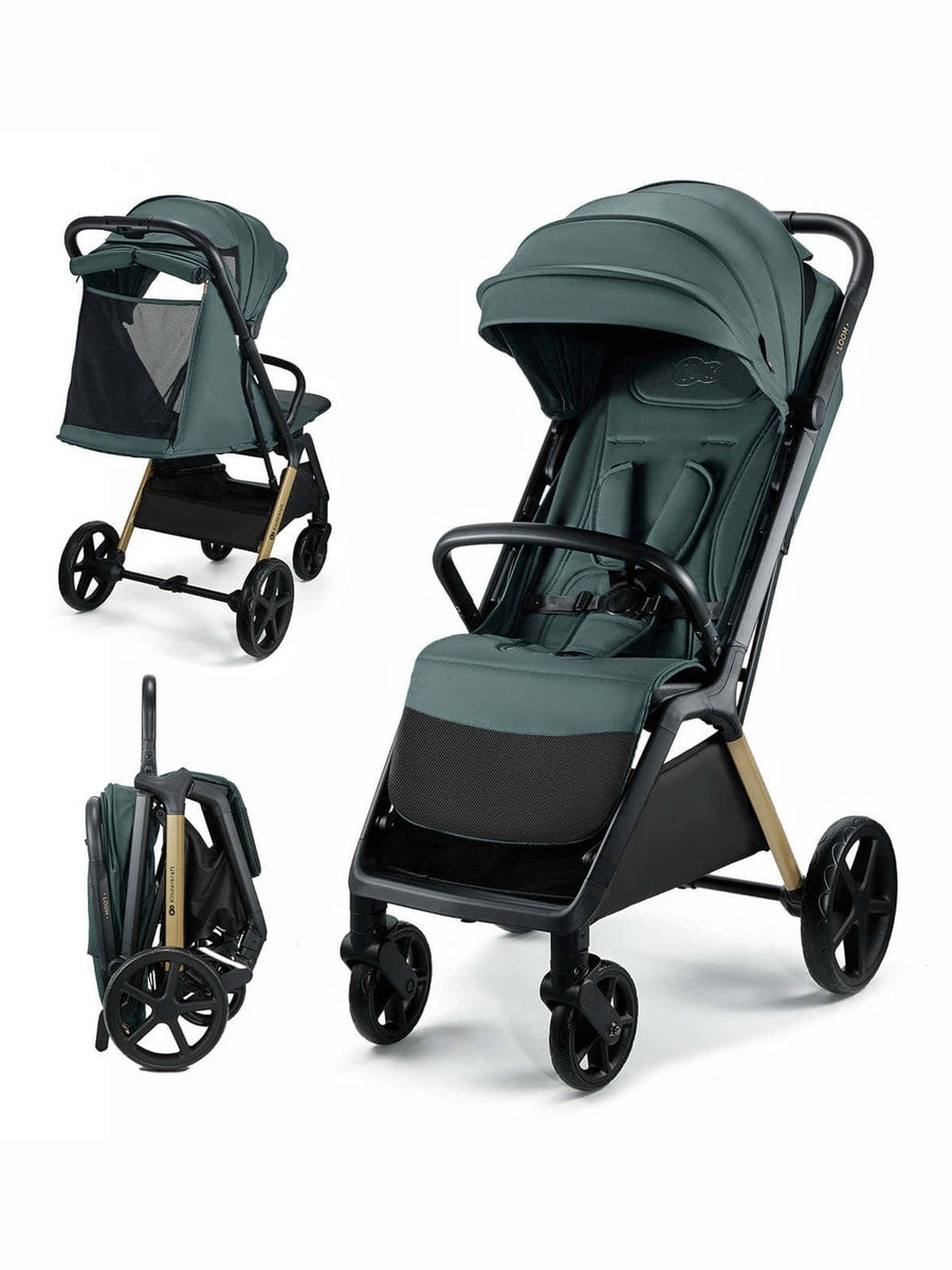 Kinderkraft Loom Stroller – Jade Green | Lightweight, Foldable Pushchair for Birth to 22kg Kinderkraft Mama's Joy