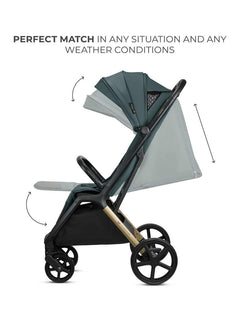 Kinderkraft Loom Stroller – Jade Green | Lightweight, Foldable Pushchair for Birth to 22kg Kinderkraft Mama's Joy