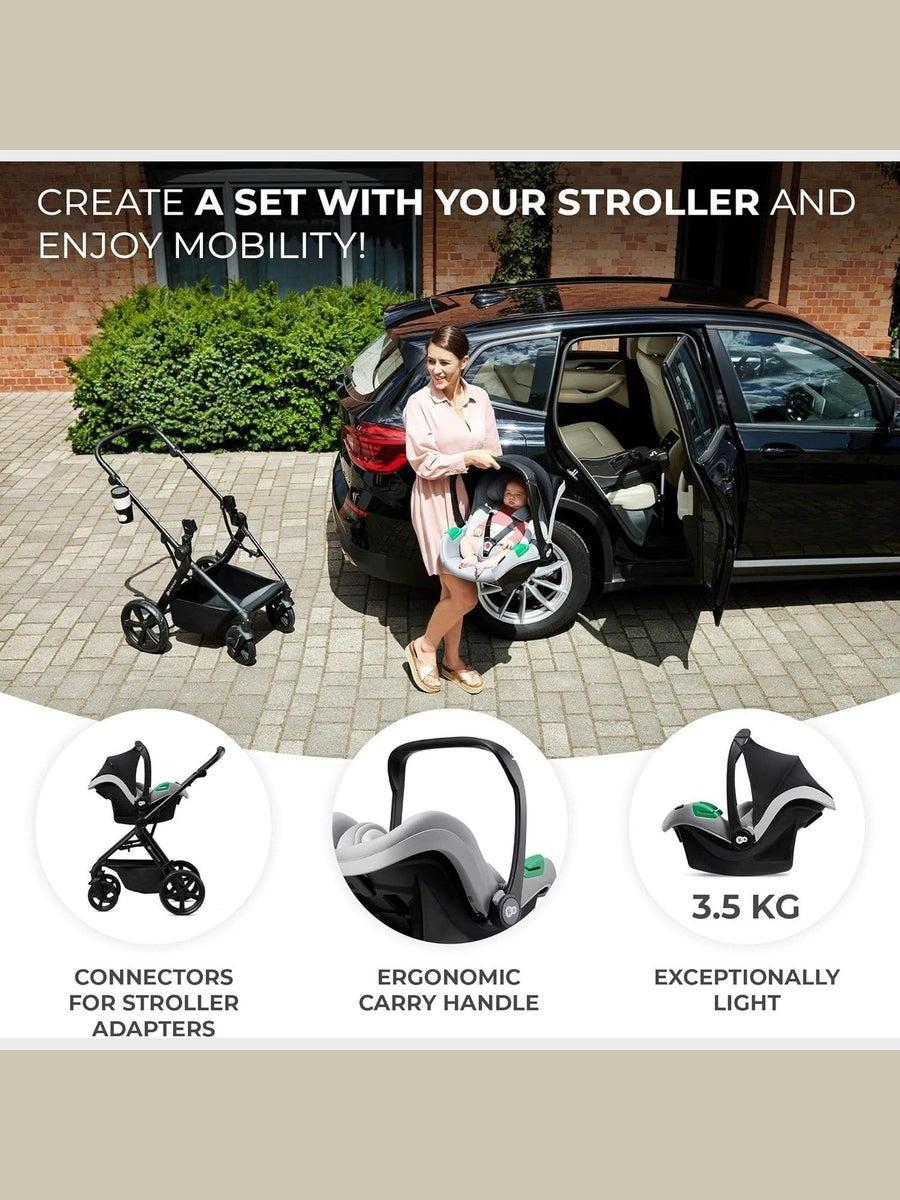 Kinderkraft Mink PRO i-Size Car Seat with ISOFIX Base – Grey 40–75 cm Kinderkraft Mama's Joy