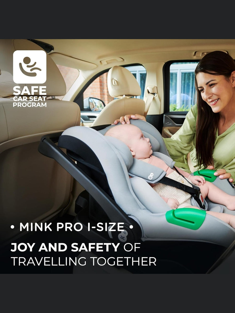 Kinderkraft Mink PRO i-Size Car Seat with ISOFIX Base – Grey 40–75 cm Kinderkraft Mama's Joy