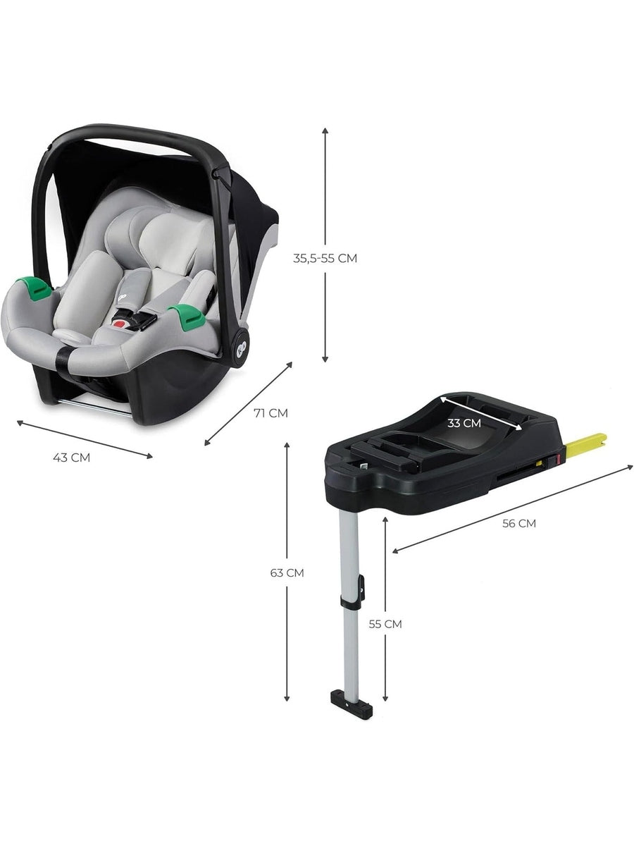 Kinderkraft Mink PRO i-Size Car Seat with ISOFIX Base – Grey 40–75 cm Kinderkraft Mama's Joy