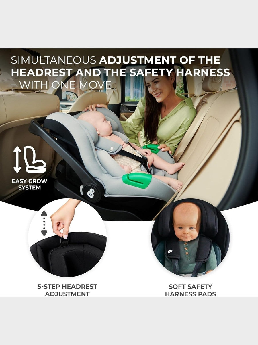 Kinderkraft Mink PRO i-Size Car Seat with ISOFIX Base – Grey 40–75 cm Kinderkraft Mama's Joy