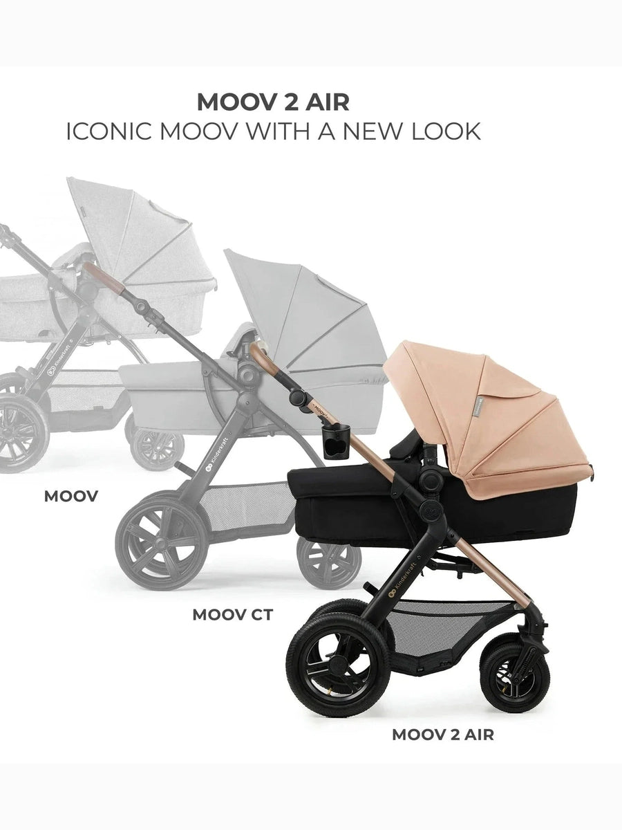 Kinderkraft Moov 2 3-in-1 Travel System with Mink Pro i-Size Car Seat – Sand Beige Kinderkraft Mama's Joy