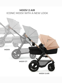 Kinderkraft Moov 2 3-in-1 Travel System with Mink Pro i-Size Car Seat – Sand Beige Kinderkraft Mama's Joy