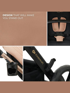 Kinderkraft Moov 2 3-in-1 Travel System with Mink Pro i-Size Car Seat – Sand Beige Kinderkraft Mama's Joy