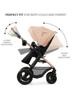 Kinderkraft Moov 2 3-in-1 Travel System with Mink Pro i-Size Car Seat – Sand Beige Kinderkraft Mama's Joy