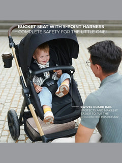 Kinderkraft Moov 2 3-in-1 Travel System with Mink Pro i-Size Car Seat – Sand Beige Kinderkraft Mama's Joy