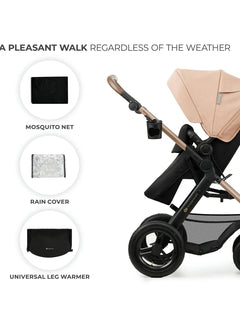 Kinderkraft Moov 2 3-in-1 Travel System with Mink Pro i-Size Car Seat – Sand Beige Kinderkraft Mama's Joy