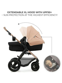 Kinderkraft Moov 2 3-in-1 Travel System with Mink Pro i-Size Car Seat – Sand Beige Kinderkraft Mama's Joy