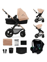 Kinderkraft Moov 2 3-in-1 Travel System with Mink Pro i-Size Car Seat – Sand Beige Kinderkraft Mama's Joy