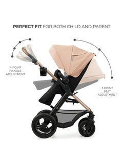 Kinderkraft Moov 2 3-in-1 Travel System with Mink Pro i-Size Car Seat – Sand Beige Kinderkraft Mama's Joy