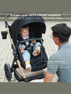 Kinderkraft Moov 2 3-in-1 Travel System with Mink Pro i-Size Car Seat – Sand Beige Kinderkraft Mama's Joy