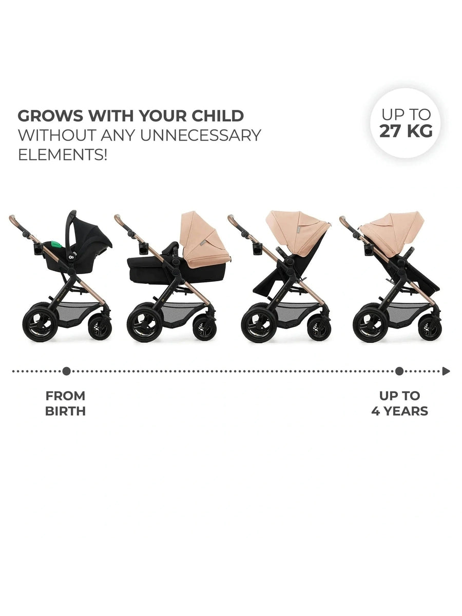 Kinderkraft Moov 2 3-in-1 Travel System with Mink Pro i-Size Car Seat – Sand Beige Kinderkraft Mama's Joy