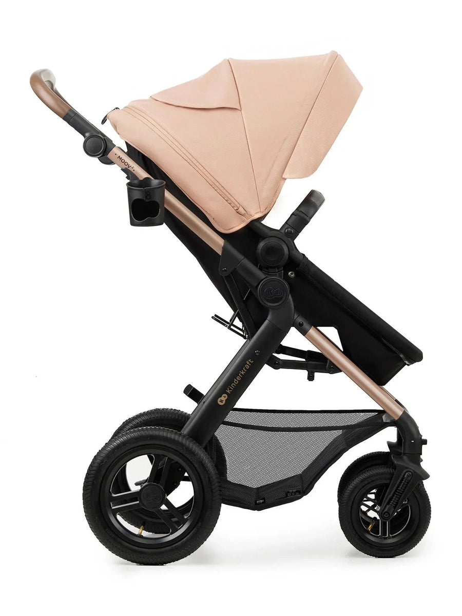 Kinderkraft Moov 2 3-in-1 Travel System with Mink Pro i-Size Car Seat – Sand Beige Kinderkraft Mama's Joy