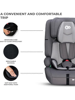 Kinderkraft Safety FIX2 I-Size Baby Booster Child Car Seat ISOFIX - Grey Kinderkraft Mama's Joy