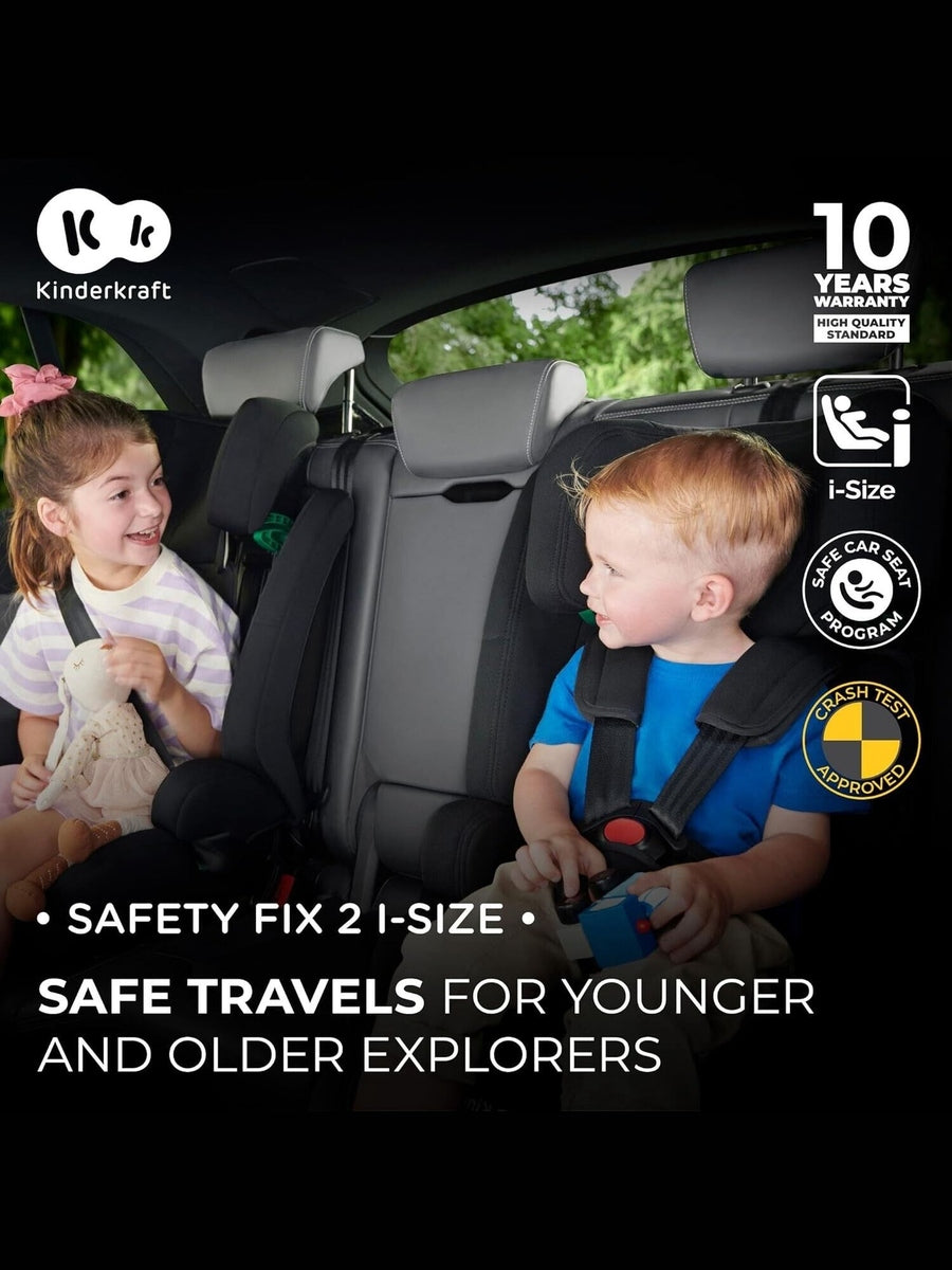Kinderkraft Safety FIX2 I-Size Baby Booster Child Car Seat ISOFIX - Grey Kinderkraft Mama's Joy