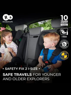 Kinderkraft Safety FIX2 I-Size Baby Booster Child Car Seat ISOFIX - Grey Kinderkraft Mama's Joy