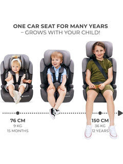 Kinderkraft Safety FIX2 I-Size Baby Booster Child Car Seat ISOFIX - Grey Kinderkraft Mama's Joy