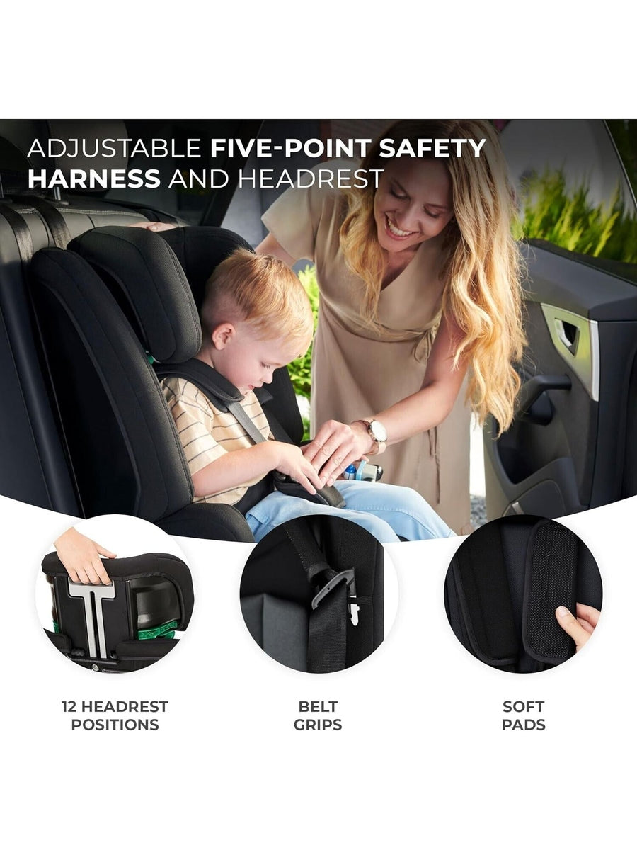 Kinderkraft Safety FIX2 I-Size Baby Booster Child Car Seat ISOFIX - Grey Kinderkraft Mama's Joy