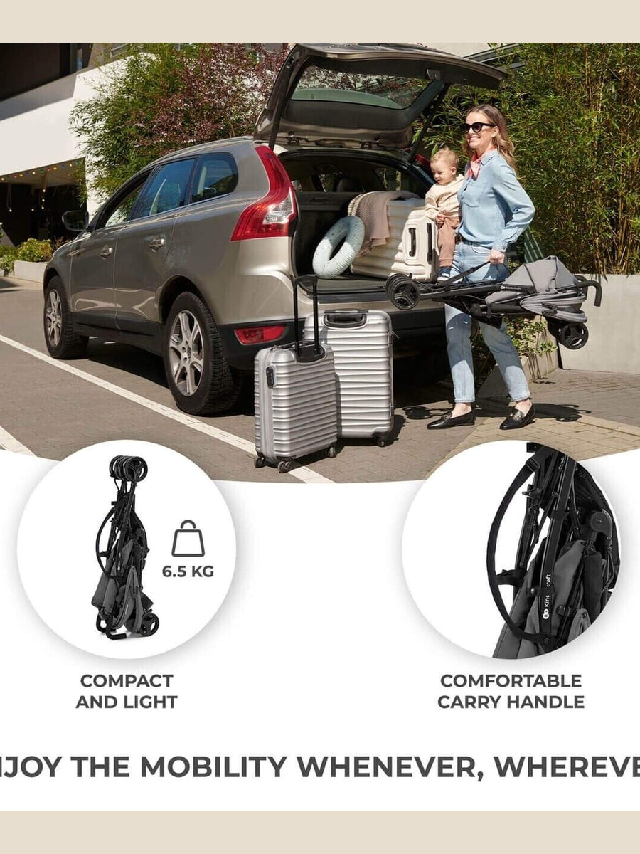 Kinderkraft Tik Lightweight Stroller. Baby Pushchair up to 17kg – Stone Grey Kinderkraft Mama's Joy