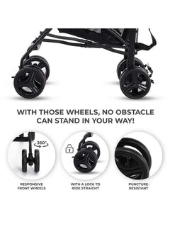 Kinderkraft Tik Lightweight Stroller. Baby Pushchair up to 17kg – Stone Grey Kinderkraft Mama's Joy
