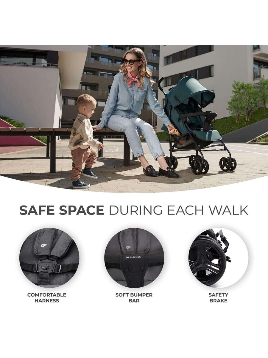 Kinderkraft Tik Lightweight Stroller. Baby Pushchair up to 17kg – Stone Grey Kinderkraft Mama's Joy