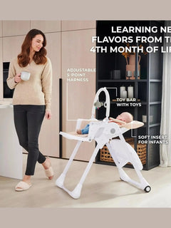 Kinderkraft Tummie, 2-in-1 Baby Hign Chair Bouncer Ergonomic Comfortable Green Kinderkraft Mama's Joy