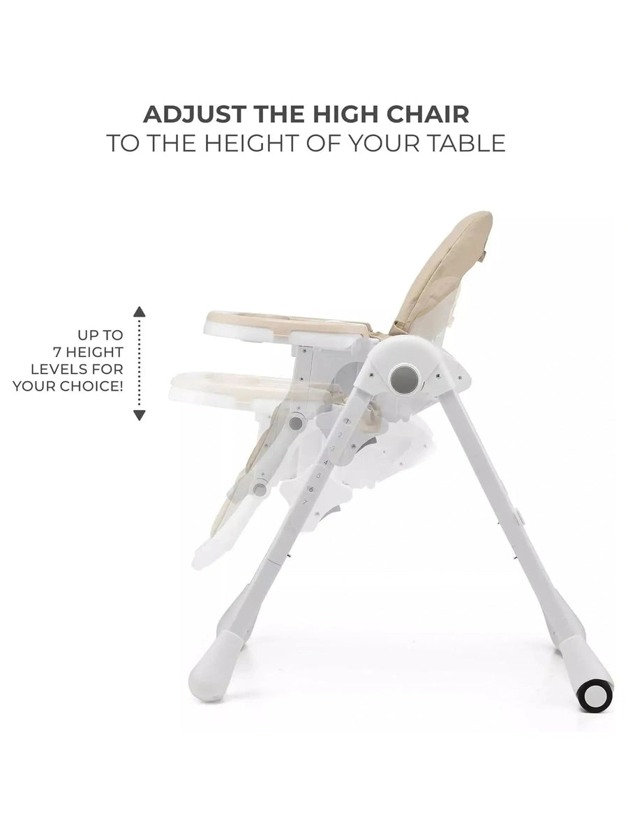 Kinderkraft Tummie, 2-in-1 Baby Hign Chair Bouncer Ergonomic Comfortable Beige Kinderkraft Mama's Joy