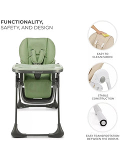Kinderkraft Tummie, 2-in-1 Baby Hign Chair Bouncer Ergonomic Comfortable Green Kinderkraft Mama's Joy