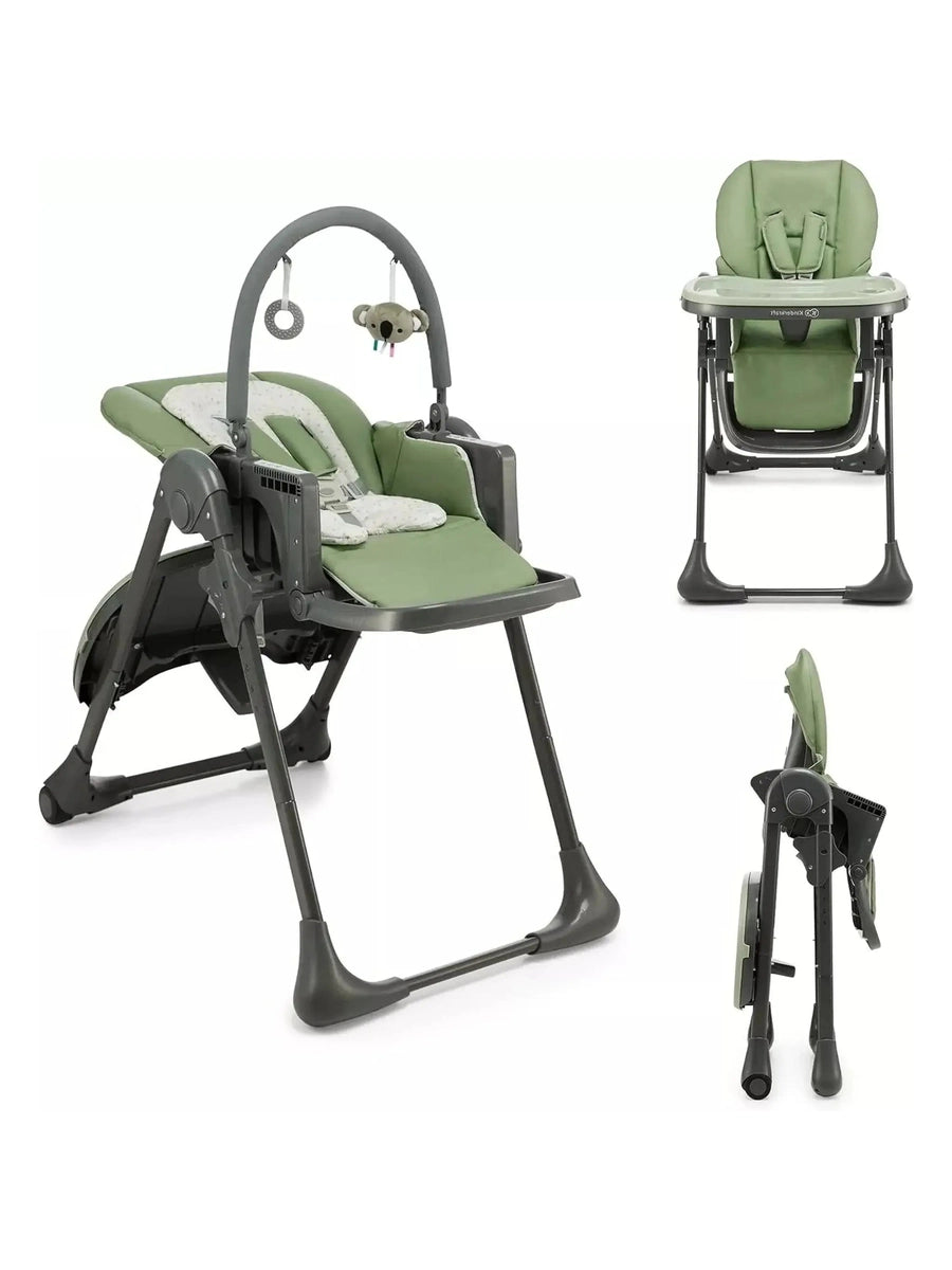 Kinderkraft Tummie, 2-in-1 Baby Hign Chair Bouncer Ergonomic Comfortable Green Kinderkraft Mama's Joy