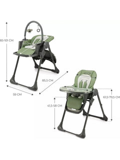 Kinderkraft Tummie, 2-in-1 Baby Hign Chair Bouncer Ergonomic Comfortable Green Kinderkraft Mama's Joy