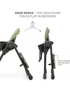 Kinderkraft Tummie, 2-in-1 Baby Hign Chair Bouncer Ergonomic Comfortable Green Kinderkraft Mama's Joy
