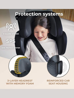 Kinderkraft XPAND2 I-Size 100-150cm Car Seat for Children 3.5 to 12 Years ISOFIX Black Kinderkraft Mama's Joy