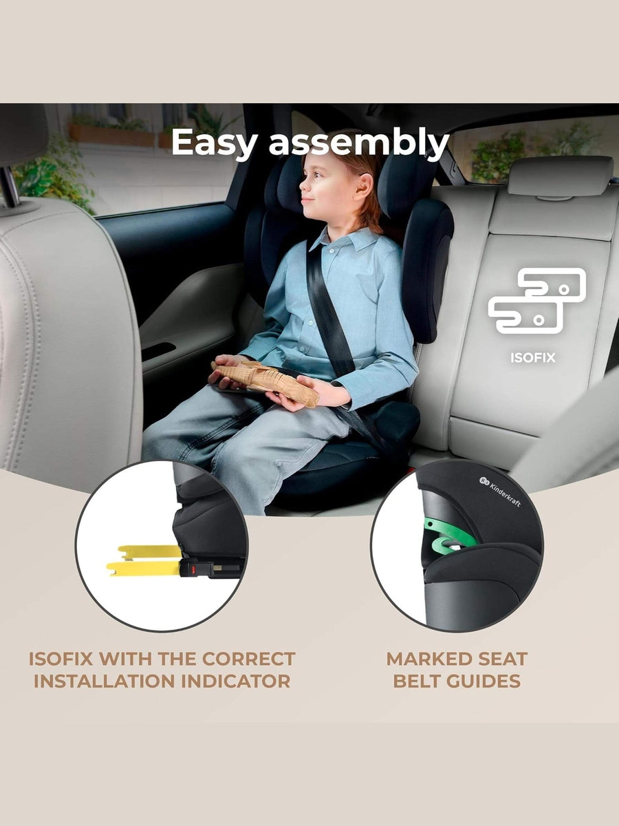 Kinderkraft XPAND2 I-Size 100-150cm Car Seat for Children 3.5 to 12 Years ISOFIX Black Kinderkraft Mama's Joy