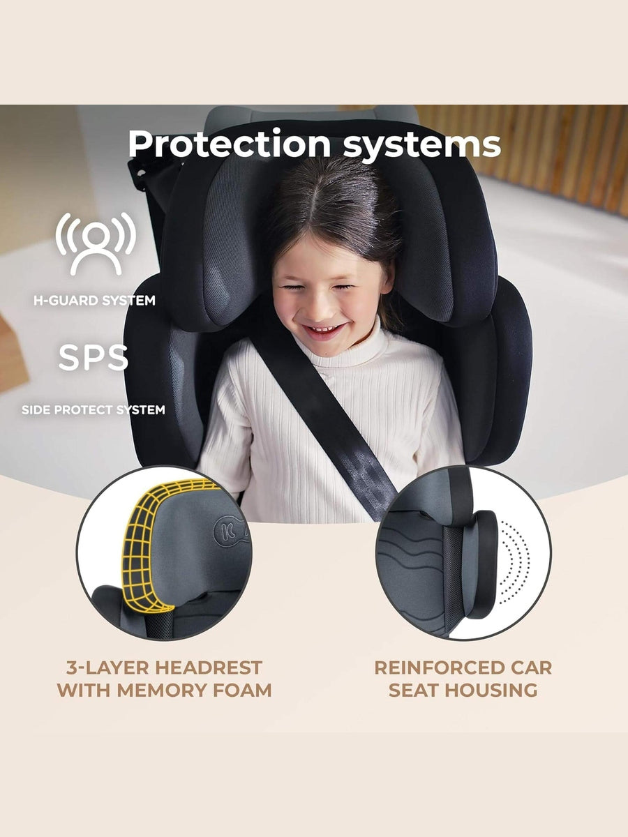 Kinderkraft XPAND2 I-Size 100-150cm Car Seat for Children 3.5 to 12 Years ISOFIX Black Kinderkraft Mama's Joy