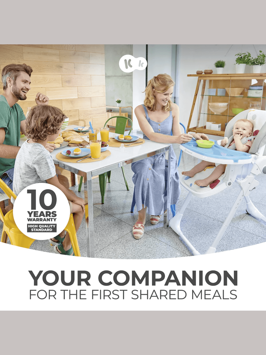 Kinderkraft Yummy High Baby Feeding Chair Foldable with Adjustable Height-Grey Kinderkraft Mama's Joy