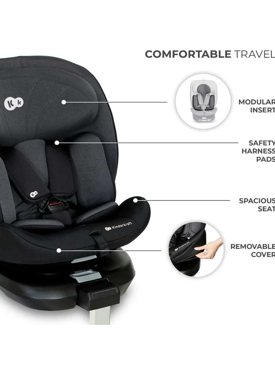 Kinderkraft i-360 Rotating Swivel Baby Infant Car Seat With ISOFIX i-Size- Black Kinderkraft Mama's Joy