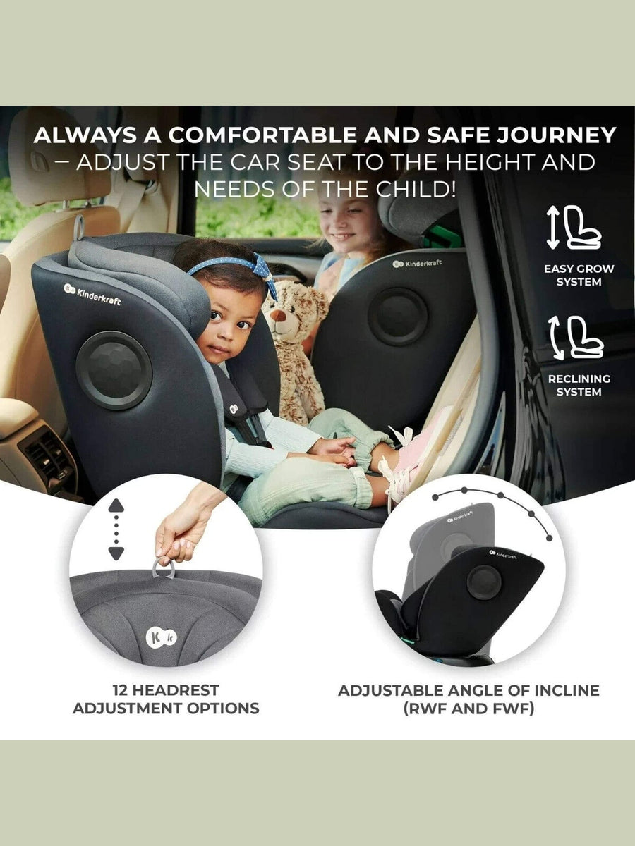Kinderkraft i-360 Rotating Swivel Baby Infant Car Seat With ISOFIX i-Size- Black Kinderkraft Mama's Joy