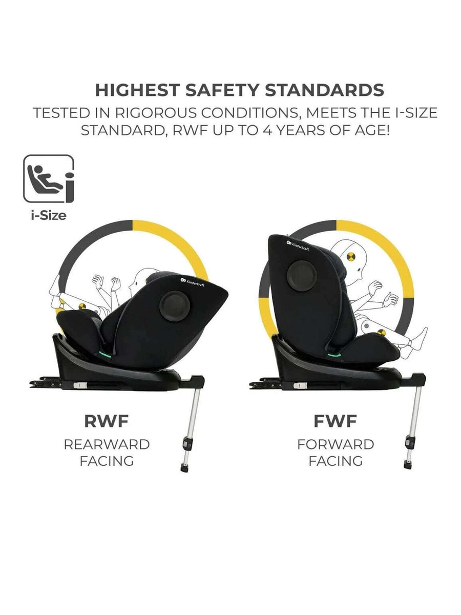 Kinderkraft i-360 Rotating Swivel Baby Infant Car Seat With ISOFIX i-Size- Black Kinderkraft Mama's Joy