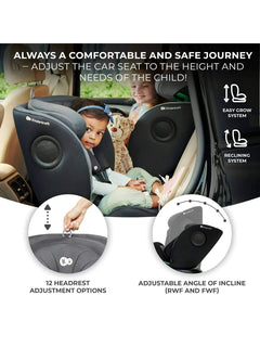 Kinderkraft i-360 Rotating Swivel Baby Infant Car Seat With ISOFIX i-Size- Black Kinderkraft Mama's Joy