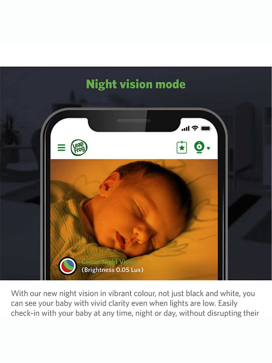 LeapFrog Baby Monitor with Motorized Pan and Tilt Camera – White LF1911HD Leap Frog Mama's Joy