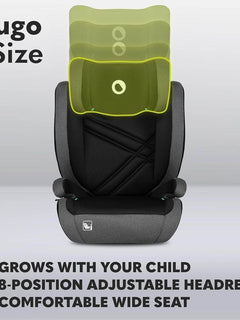 Lionelo Hugo i-Size Child Car Seat with ISOFIX-Black Grey Lionelo Mama's Joy