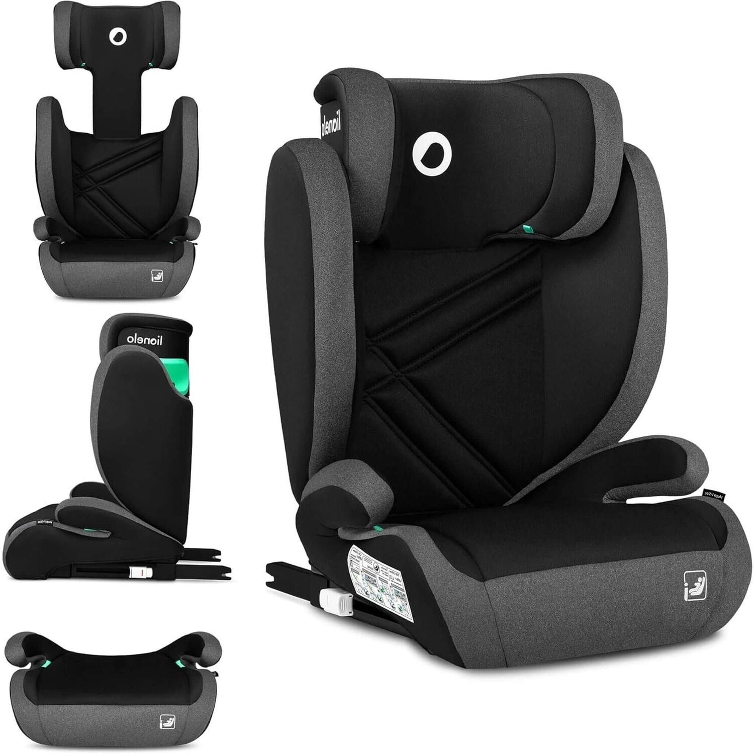 Lionelo Hugo i-Size Child Car Seat with ISOFIX-Black Grey Lionelo Mama's Joy