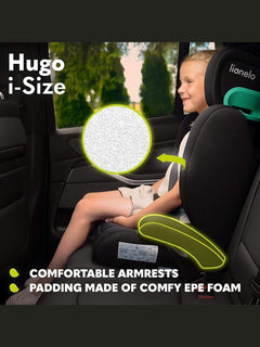 Lionelo Hugo i-Size Child Car Seat with ISOFIX-Black Grey Lionelo Mama's Joy